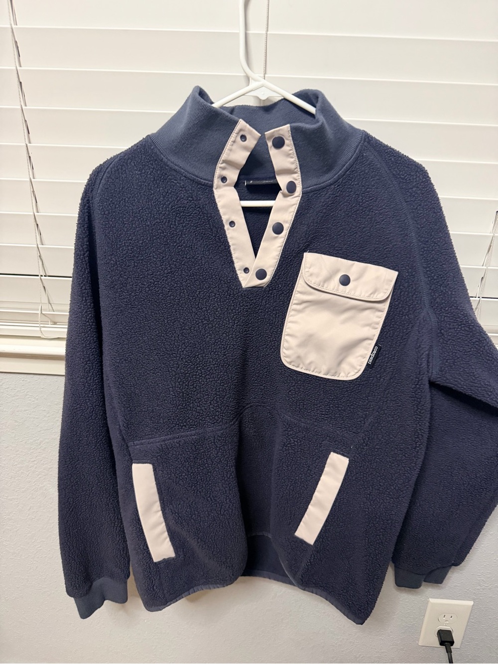 cotopaxi Navy Sherpa Pullover with Grey Trim